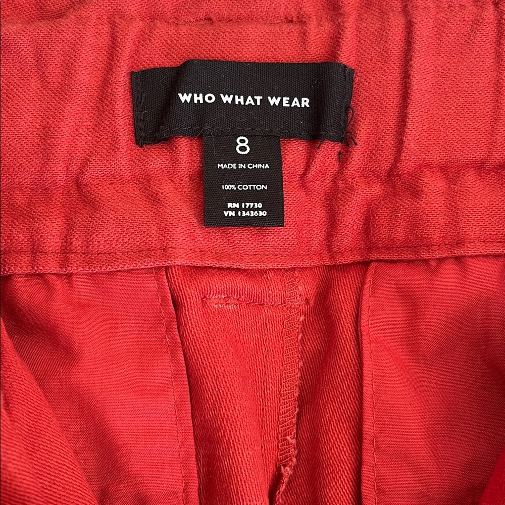 Who What Wear Red High-Waisted Pants - Picture 4 of 6